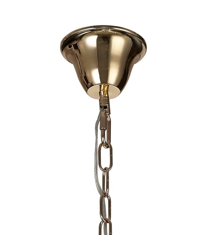 Ceiling Chandelier Pendant 3 Light E14 French Gold, Crystal - 5
