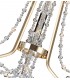 Ceiling Chandelier Pendant 3 Light E14 French Gold, Crystal - 8