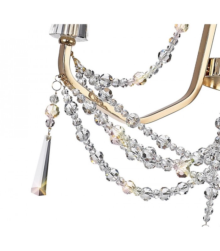Ceiling Chandelier Pendant 3 Light E14 French Gold, Crystal - 10