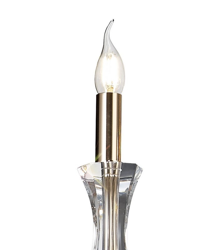Ceiling Chandelier Pendant 3 Light E14 French Gold, Crystal - 11