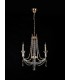 Ceiling Chandelier Pendant 3 Light E14 French Gold, Crystal - 12