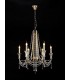 Ceiling Chandelier Pendant 6 Light E14 French Gold, Crystal - 3