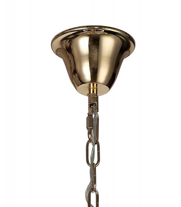 Ceiling Chandelier Pendant 6 Light E14 French Gold, Crystal - 5