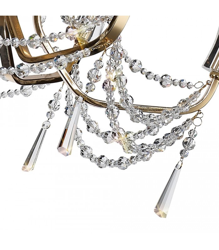 Ceiling Chandelier Pendant 6 Light E14 French Gold, Crystal - 9