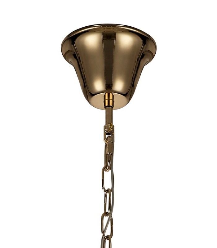 Ceiling Chandelier Pendant 8 Light E14 French Gold, Crystal - 5