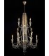 Ceiling Chandelier Pendant 6+3+3 Light E14 French Gold, Crystal - 3