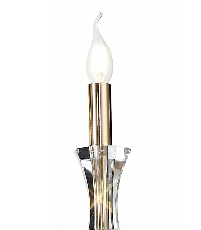 Ceiling Chandelier Pendant 6+3+3 Light E14 French Gold, Crystal - 11