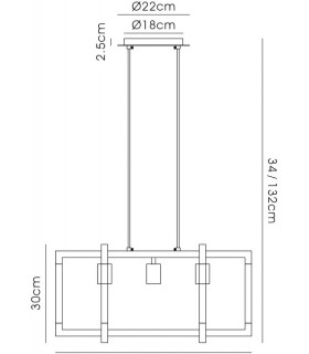 Ceiling Pendant 3 Light E27 Polished Nickel, Acrylic - 2