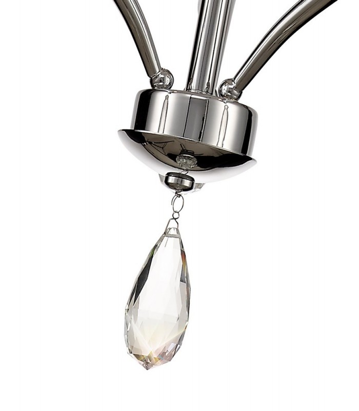 Ceiling Pendant 3 Light E14 Polished Chrome, Crystal With Clear Glass - 8
