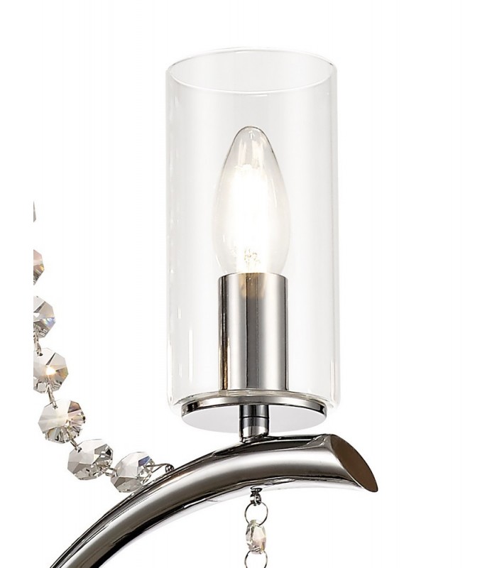 Ceiling Pendant 3 Light E14 Polished Chrome, Crystal With Clear Glass - 10