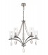 Ceiling Pendant 5 Light E14 Polished Chrome, Crystal With Clear Glass - 1