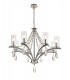 Ceiling Pendant 8 Light E14 Polished Chrome, Crystal With Clear Glass - 1