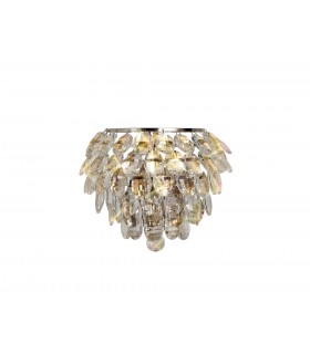 Wall Lamp, 1 Light E14, Polished Chrome, Crystal - 1