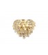 Wall Lamp, 1 Light E14, French Gold, Crystal - 1