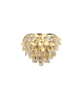 Wall Lamp, 1 Light E14, French Gold, Crystal - 1