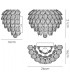 Wall Lamp, 1 Light E14, French Gold, Crystal - 2