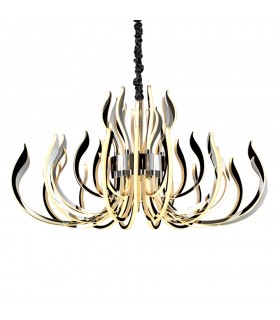 Ceiling Pendant, 553W LED, 3000K, 26715lm, IP20, Polished Chrome - 1