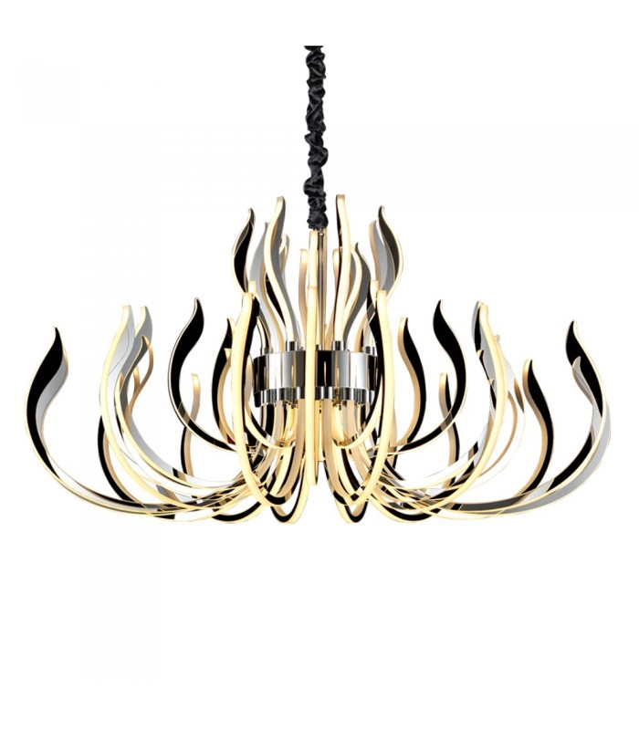 Ceiling Pendant, 553W LED, 3000K, 26715lm, IP20, Polished Chrome - 1