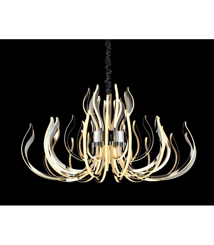 Ceiling Pendant, 553W LED, 3000K, 26715lm, IP20, Polished Chrome - 3