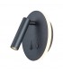 Wall + Reading Light, 6W + 3W LED, 3000K, 620lm Total, Individually Switched, Sand Black - 1