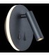 Wall + Reading Light, 6W + 3W LED, 3000K, 620lm Total, Individually Switched, Sand Black - 3