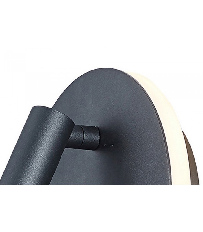 Wall + Reading Light, 6W + 3W LED, 3000K, 620lm Total, Individually Switched, Sand Black - 5