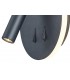 Wall + Reading Light, 6W + 3W LED, 3000K, 620lm Total, Individually Switched, Sand Black - 6