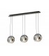 Linear Ceiling Pendant, 3 x E14 (Max 40W) Chrome Glass - 1