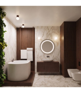 Halo Globe Ceiling Light Brown IP44 1x G9-2