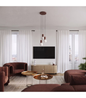 Halo Slim Pendant Ceiling Light Brown 1x G9-2