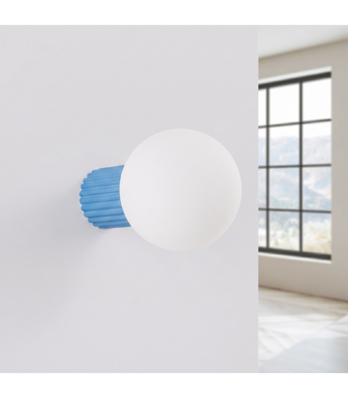 Halo Globe Wall Lights Light Blue IP44 1x G9-3