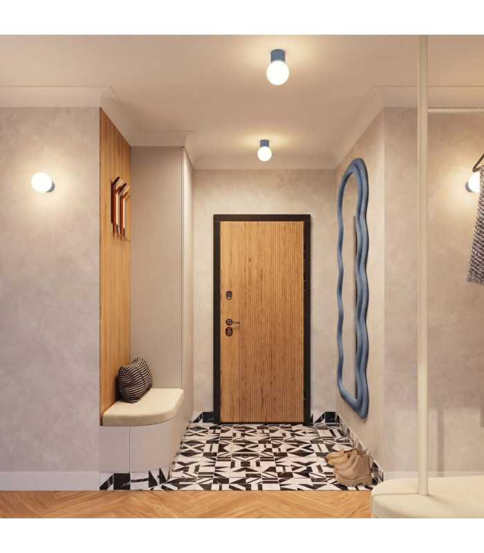 Halo Globe Wall Lights Light Blue IP44 1x G9-12