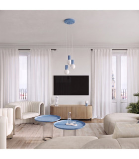 Halo Slim Pendant Ceiling Light Light Blue 1x G9-2