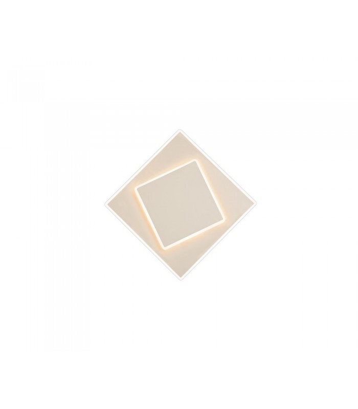 Flush Wall Lamp, 12W LED, 3000K, 725lm, IP20, White - 1
