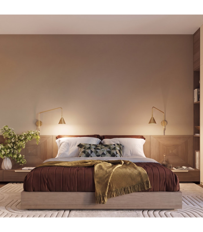 Nox Dome Wall Lamp Gold 1x E14 On/Off Switch-2