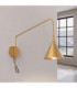 Nox Dome Wall Lamp Gold 1x E14 On/Off Switch-4