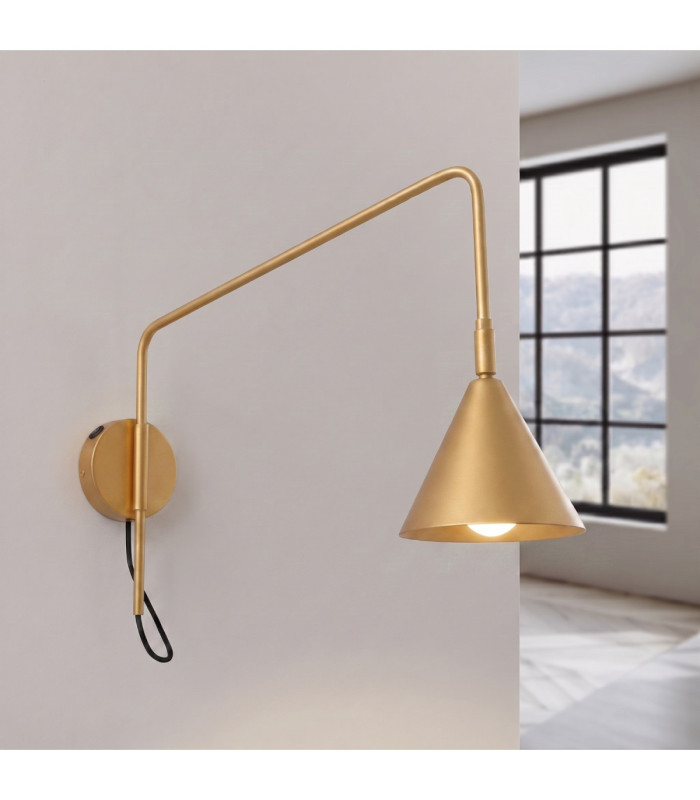 Nox Dome Wall Lamp Gold 1x E14 On/Off Switch-4