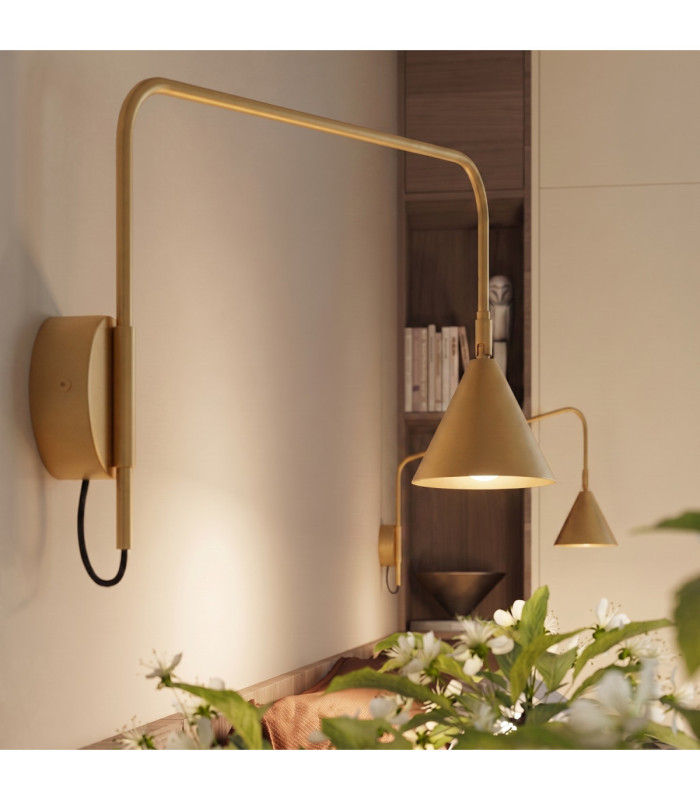 Nox Dome Wall Lamp Gold 1x E14 On/Off Switch-14