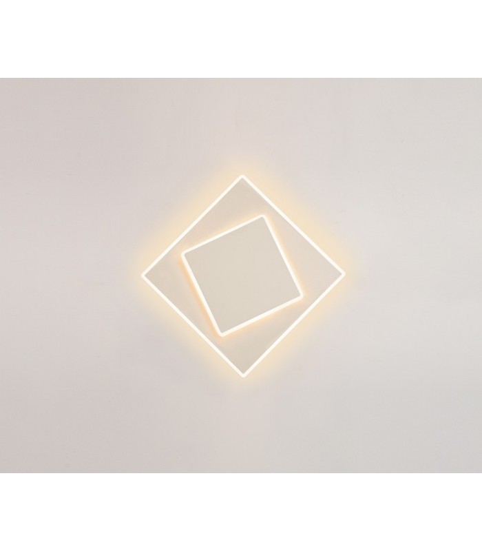 Flush Wall Lamp, 12W LED, 3000K, 725lm, IP20, White - 3