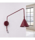 Nox Dome Wall Lamp Burgundy 1x E14 On/Off Switch-3