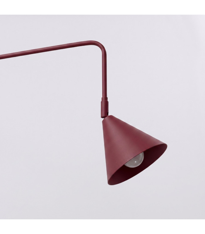 Nox Dome Wall Lamp Burgundy 1x E14 On/Off Switch-6
