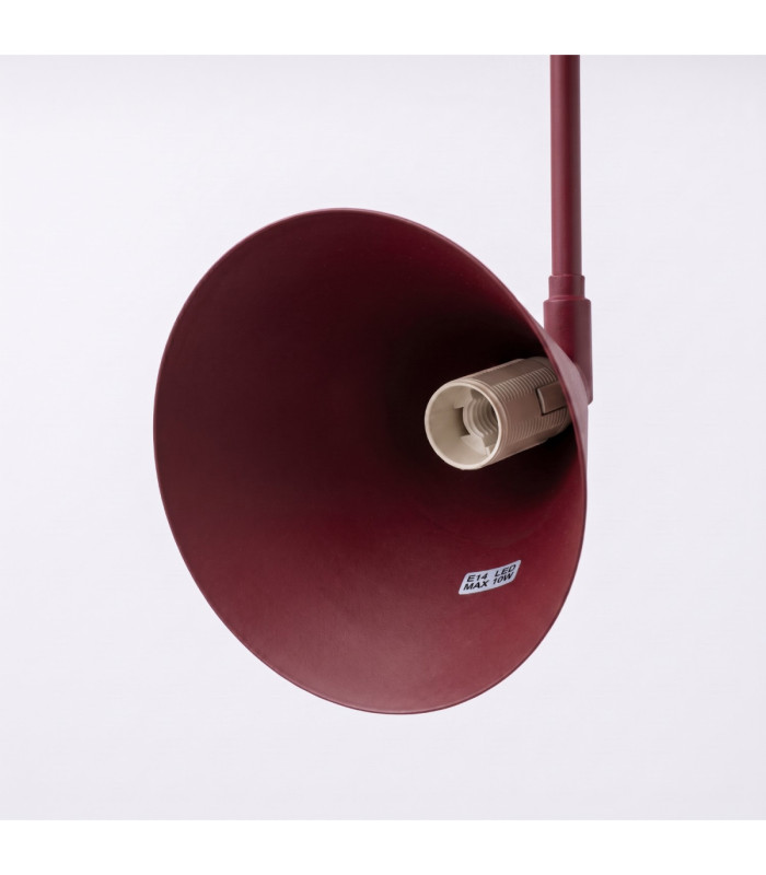 Nox Dome Wall Lamp Burgundy 1x E14 On/Off Switch-9