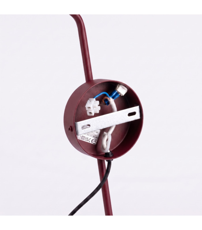 Nox Dome Wall Lamp Burgundy 1x E14 On/Off Switch-10
