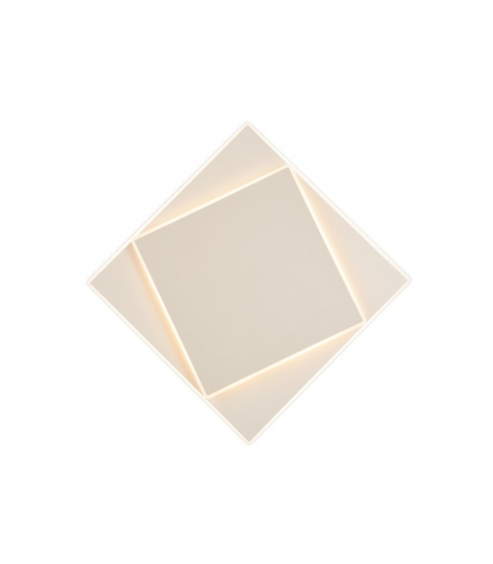 Flush Wall Lamp, 18W LED, 3000K, 1090lm, IP20, White - 1
