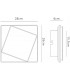 Flush Wall Lamp, 18W LED, 3000K, 1090lm, IP20, White - 2