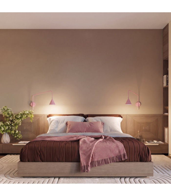 Nox Dome Wall Lamp Pink 1x E14 On/Off Switch-2