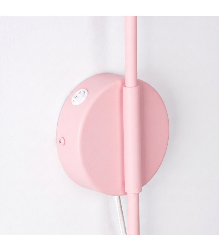 Nox Dome Wall Lamp Pink 1x E14 On/Off Switch-8