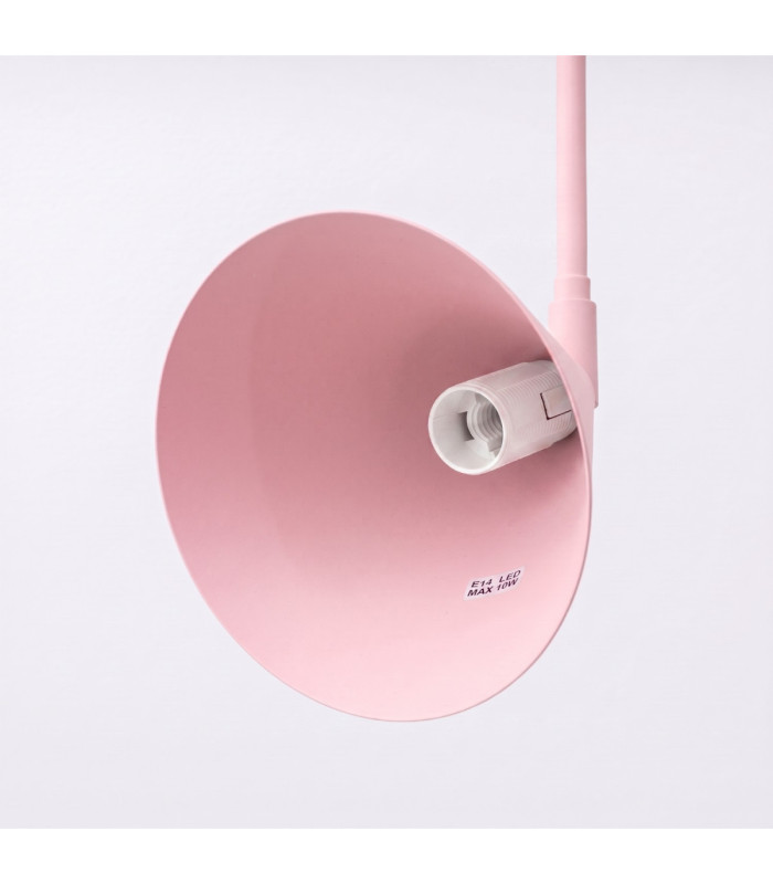 Nox Dome Wall Lamp Pink 1x E14 On/Off Switch-9