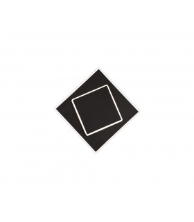 Flush Wall Lamp, 12W LED, 3000K, 725lm, IP20, Black - 1