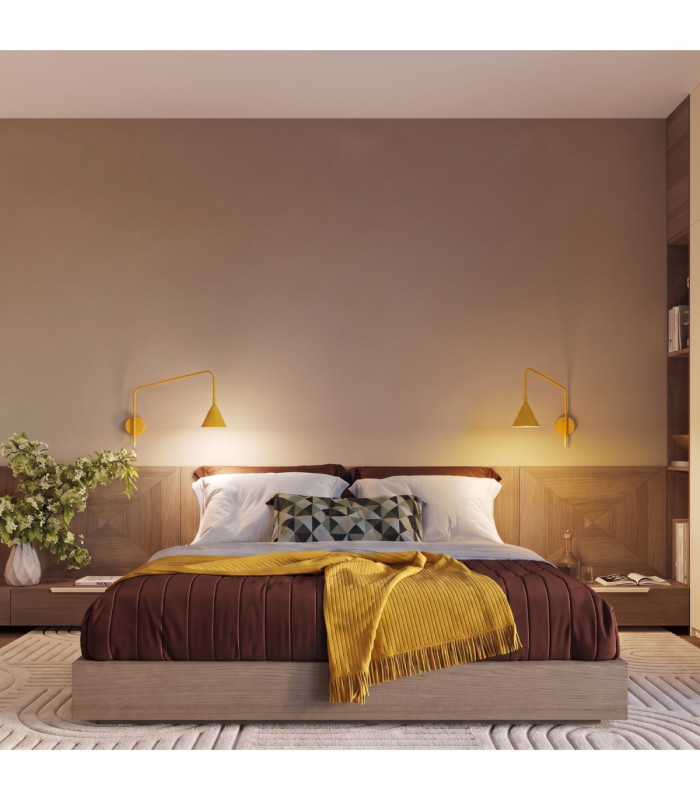 Nox Dome Wall Lamp Yellow 1x E14 On/Off Switch-2